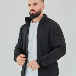 Rozpinana bluza męska bez kaptura Dias INKO37 ze stójką